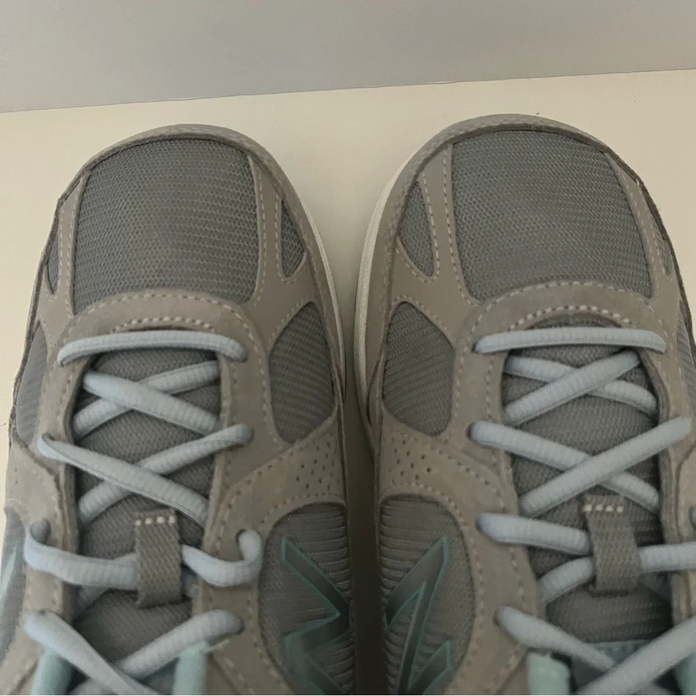 New Balance Shoes Womens Sz 9.5 D Grey Suede Leather Walking Sneakers